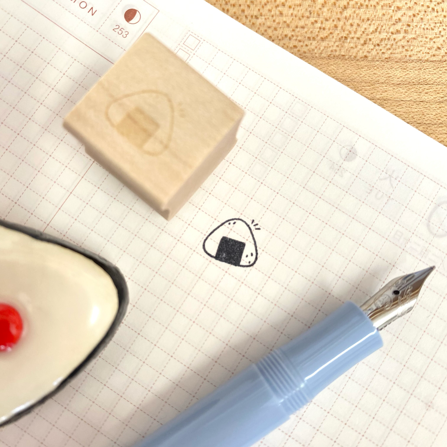 Onigiri Wooden Rubber Stamp · Paper Plant Co.