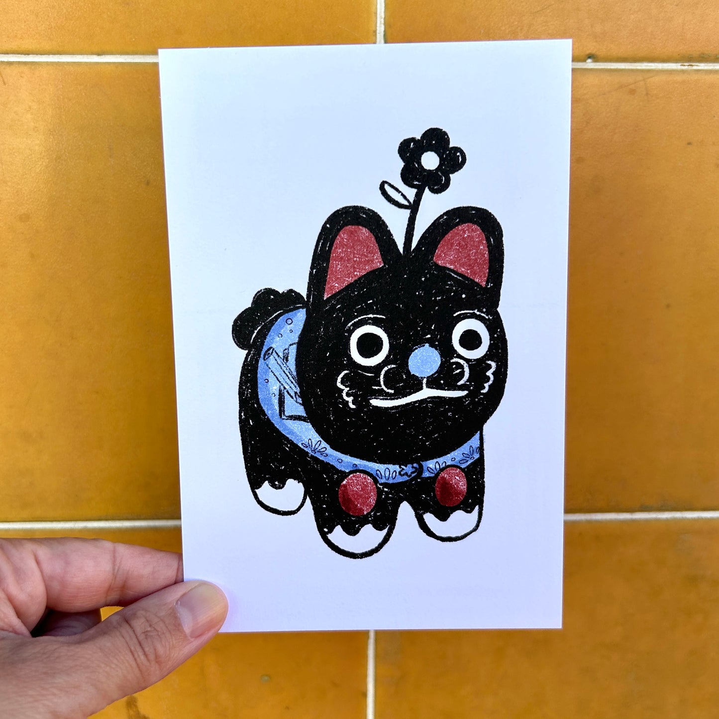 Vincent Inu Hariko Postcard / Paper Plant Co. Original