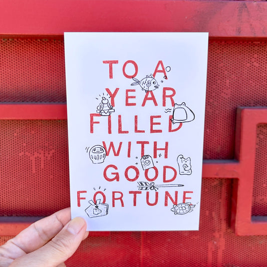 Good Fortune Postcard / Paper Plant Co. Original