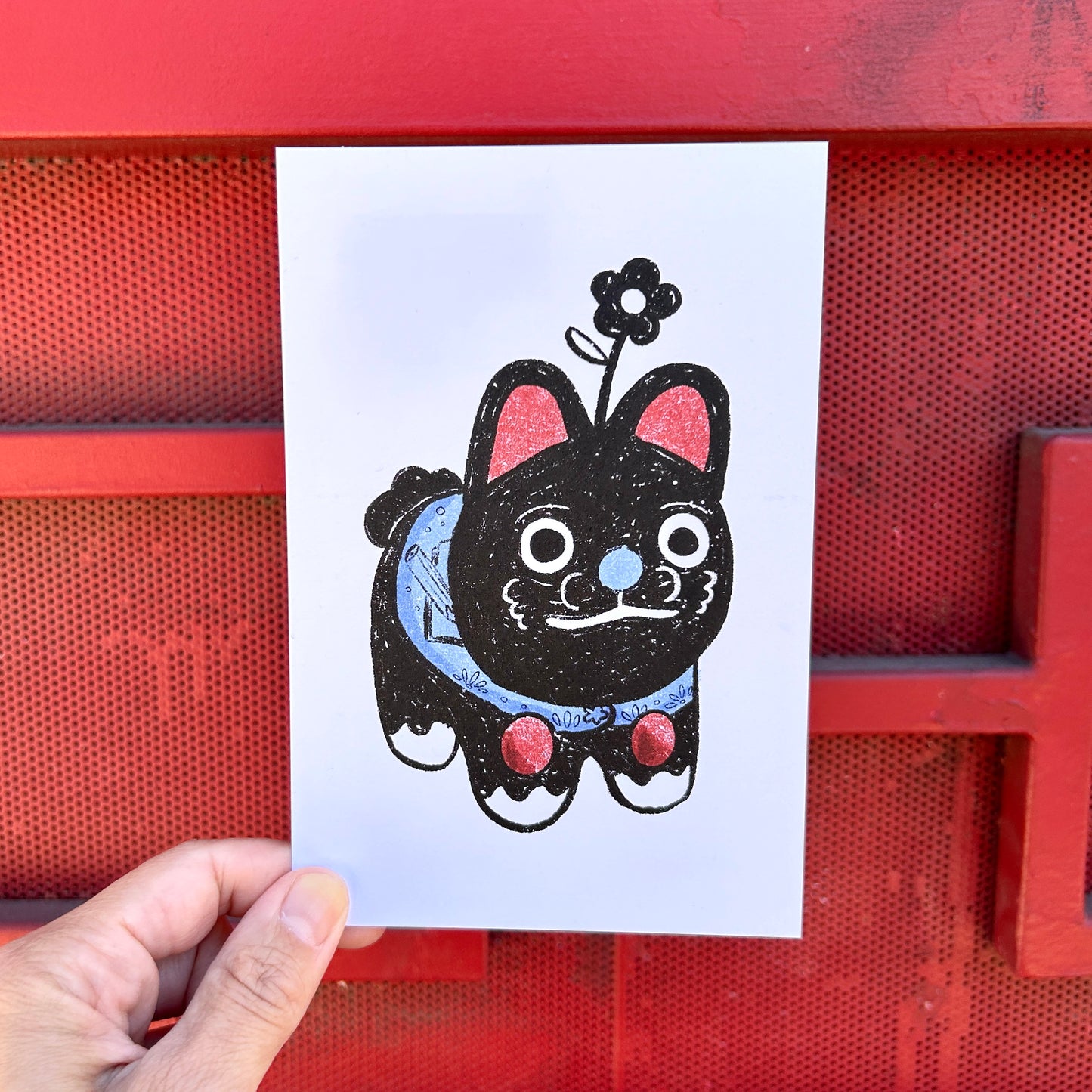 Vincent Inu Hariko Postcard / Paper Plant Co. Original