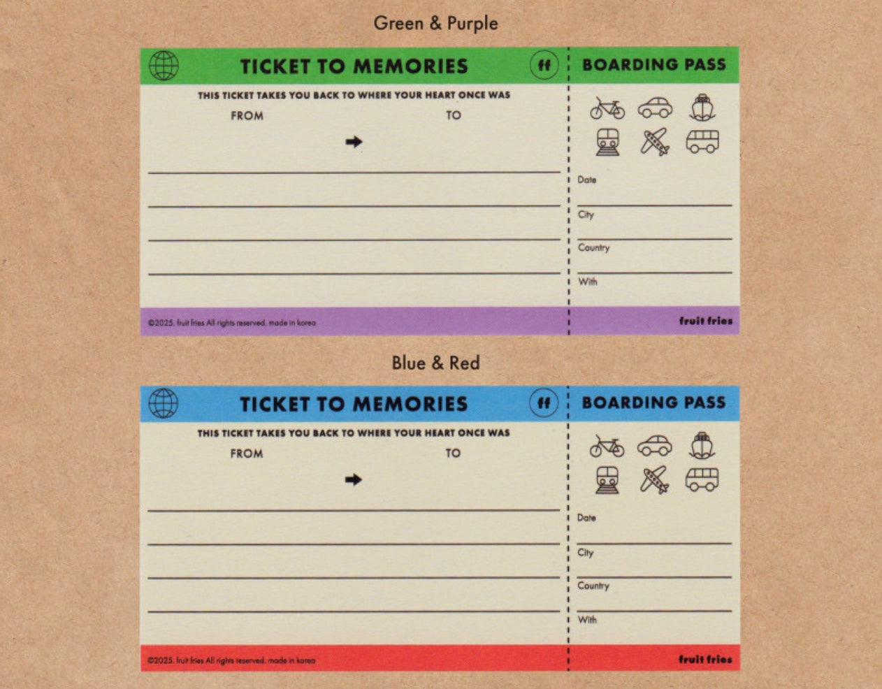 Travel Review Memopad · Fruit Fries