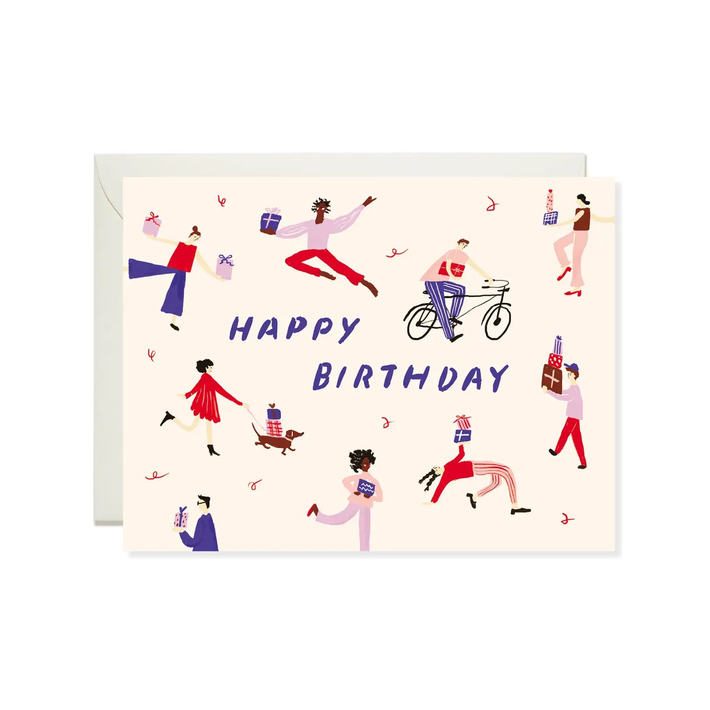 dancing jumping sausage dog bike simple fun dingbat squiggles presents happy