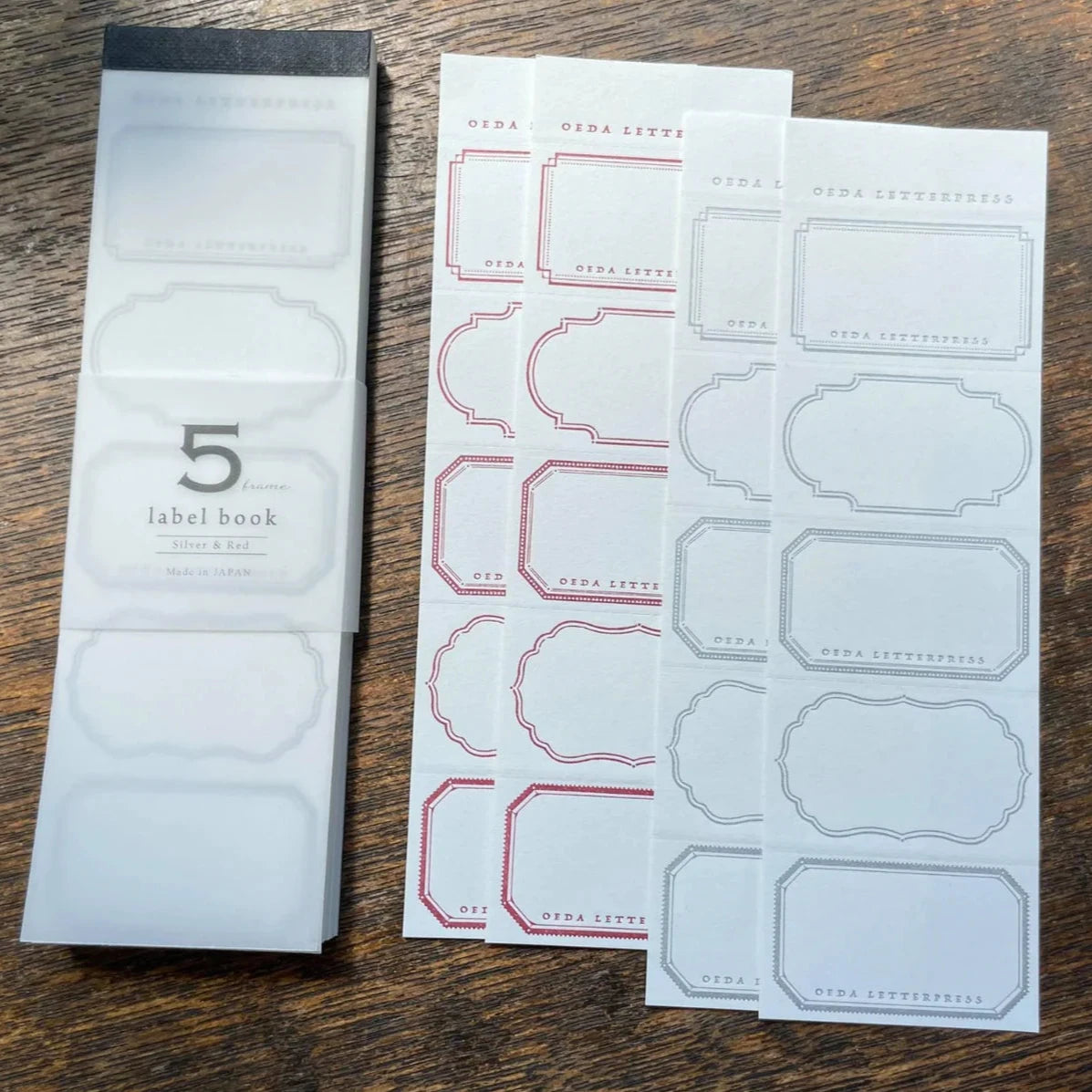 5 Frame Label Books · OEDA Letterpress