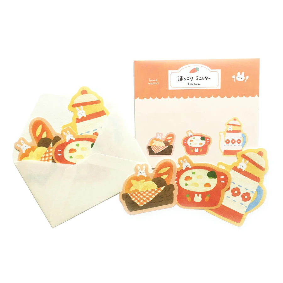 Kitchen Bunnies / Die Cut Mini Letter Set · Furukawashiko