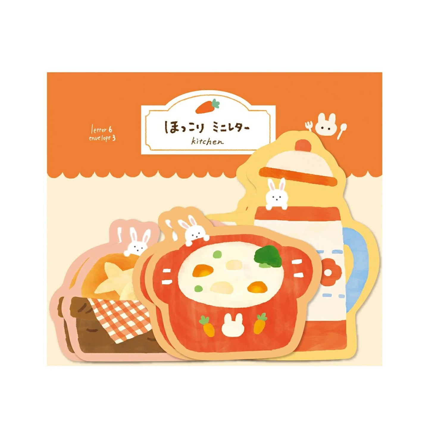 Kitchen Bunnies / Die Cut Mini Letter Set · Furukawashiko
