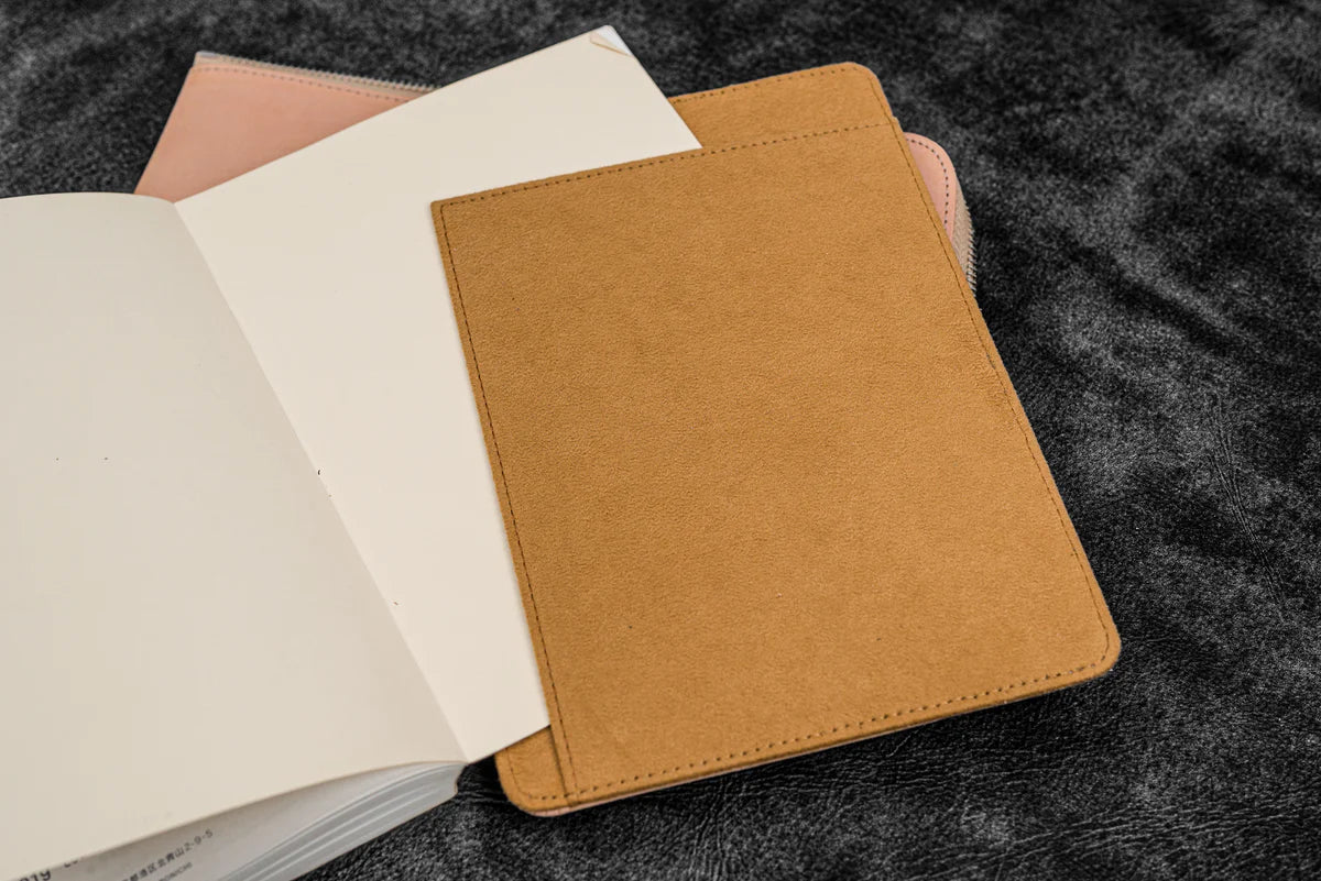 Leather Zippered Writers Bank Bag / Un-dyed · Galen Leather Co.