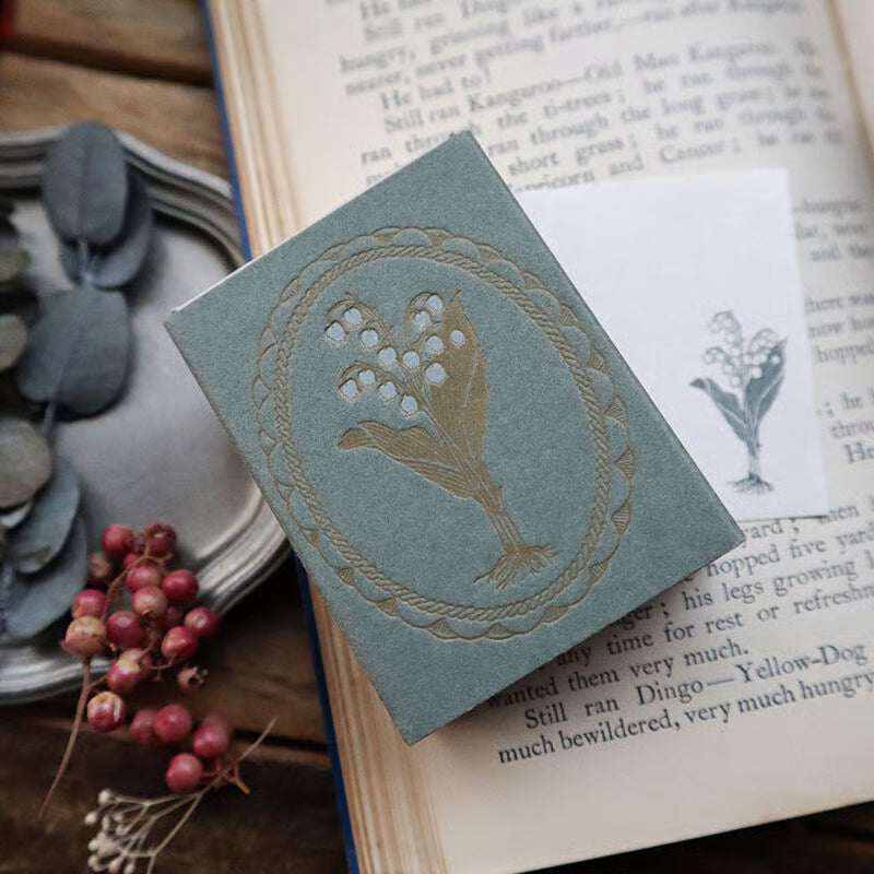 Lily of the Valley Letterpress Matchbox Memo・Keibunsha & meriBUN