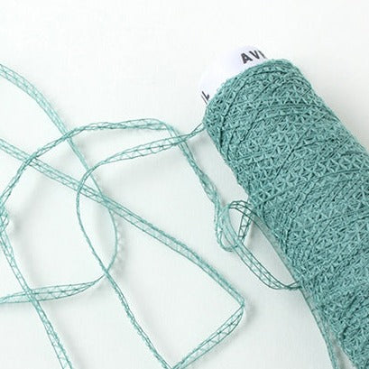 Emerald Yellow Rail Ribbon Minicone · AVRIL Yarn