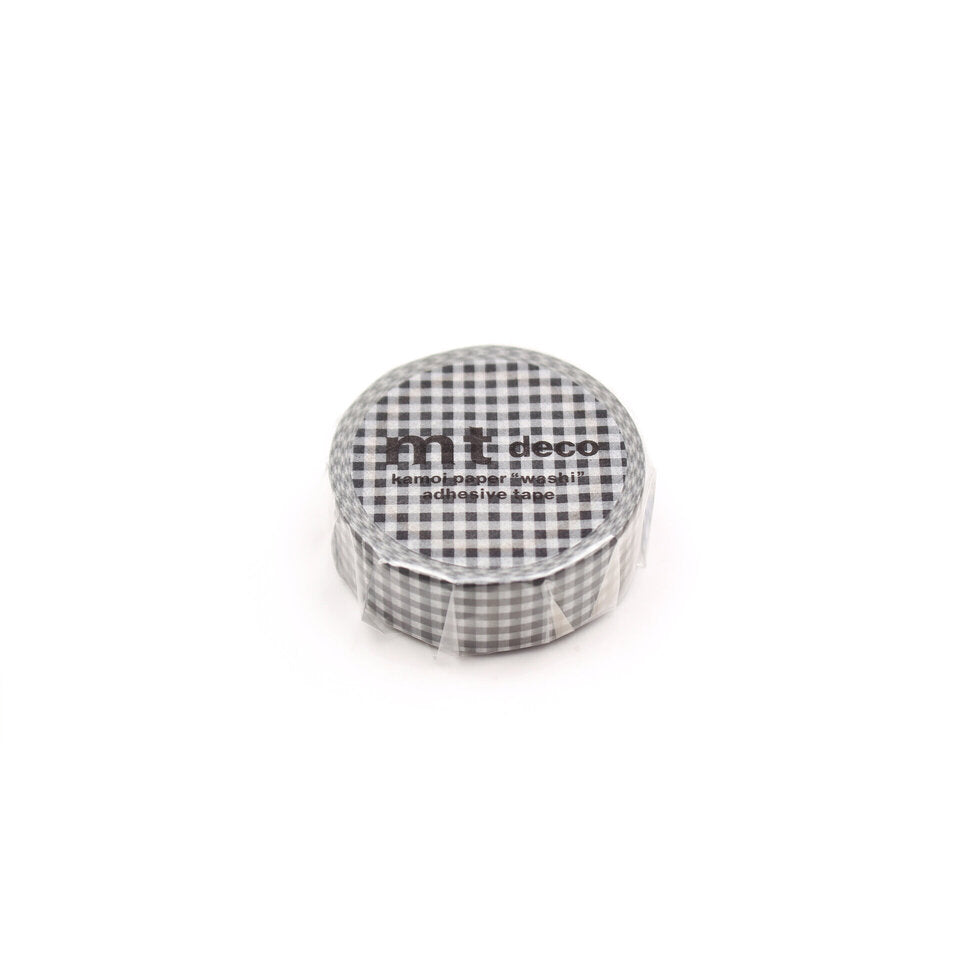 mt deco Washi Tape - Black Gingham
