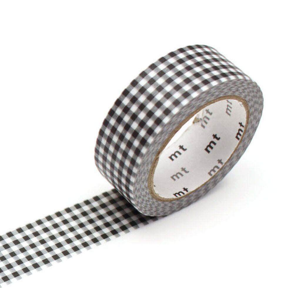 mt deco Washi Tape - Black Gingham