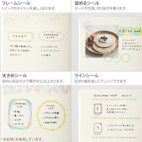 Scandinavia Yuru Log Sticker Sheets · Midori