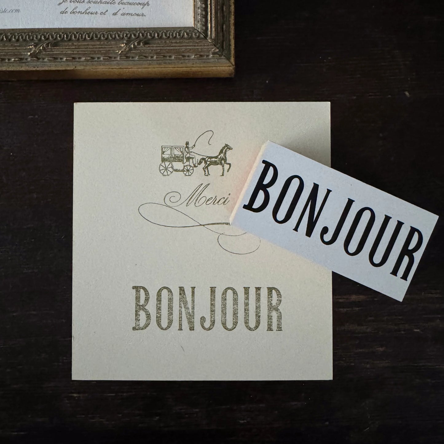 Bonjour Le Nouveau Wooden Stamp・Mon petit artiste