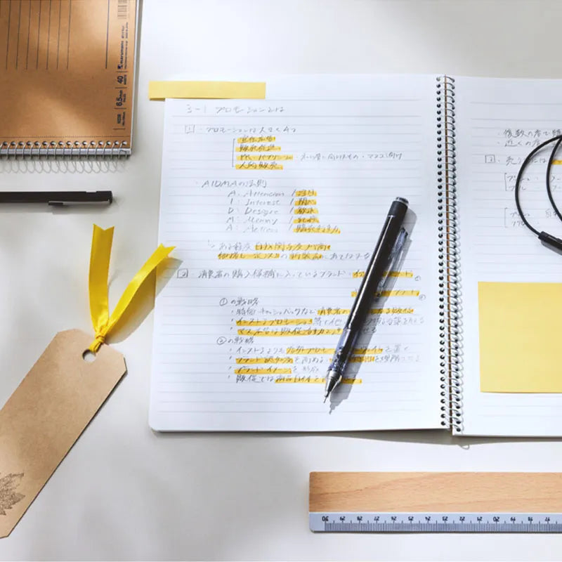 Maruman A5 Basic Spiral Notebook 6.5mm Ruled