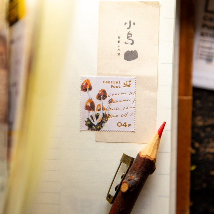 Mushroom Recipe Stamp Sticker Sheet · OURS Studio