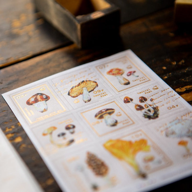 Mushroom Recipe Stamp Sticker Sheet · OURS Studio