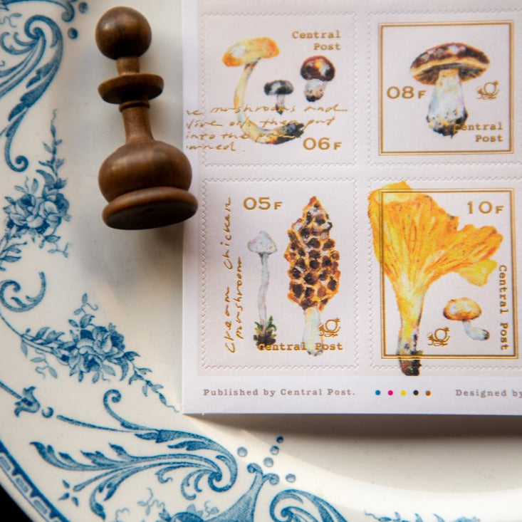 Mushroom Recipe Stamp Sticker Sheet · OURS Studio