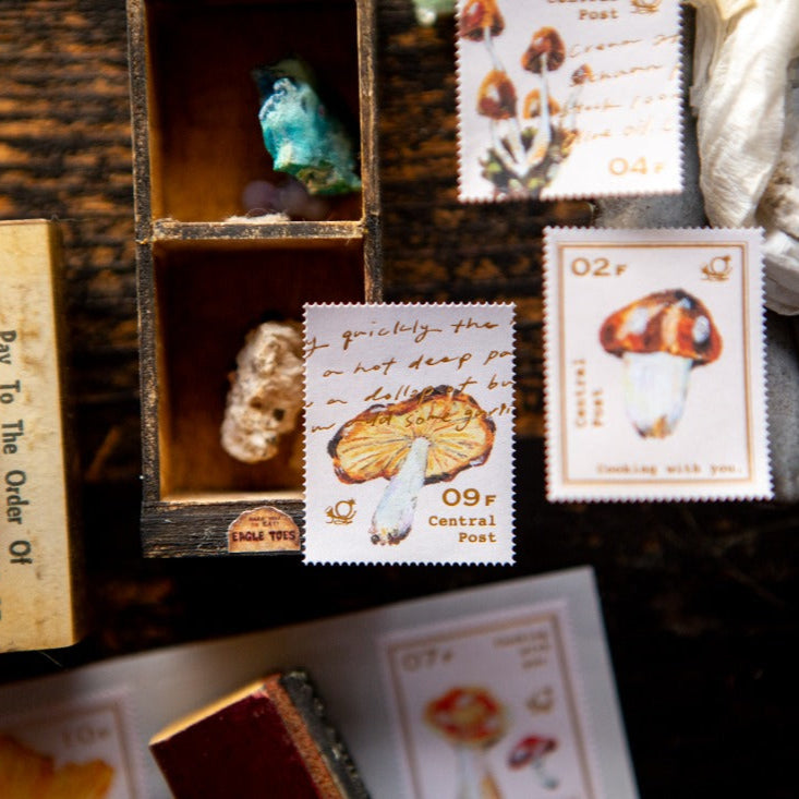 Mushroom Recipe Stamp Sticker Sheet · OURS Studio
