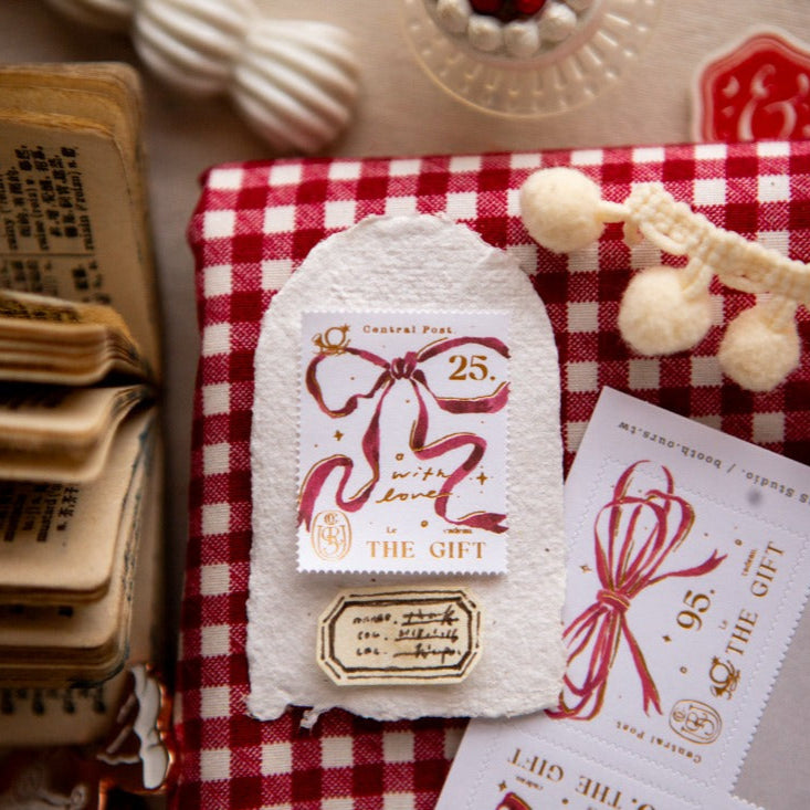 Ribbon Bow Stamp Sticker Sheet · OURS Studio