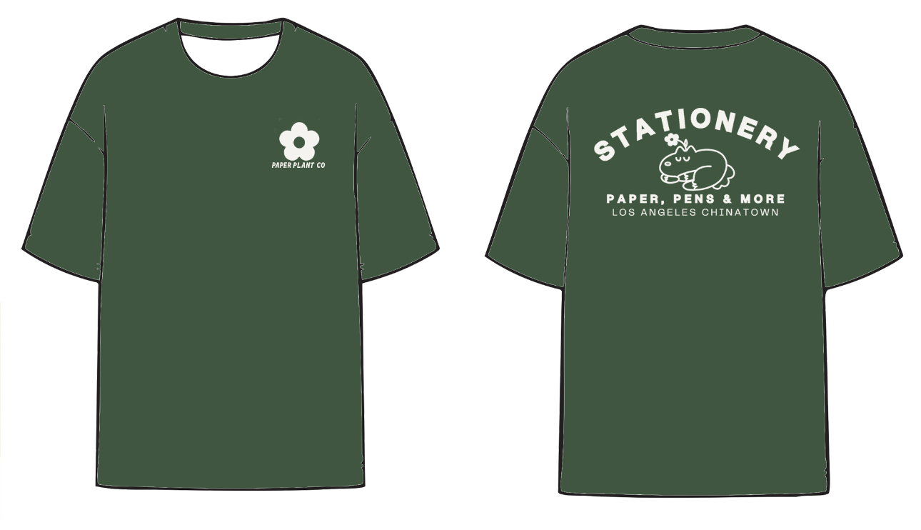 Paper Plant Co Original Sleeping Vincent Tee - Forest Green