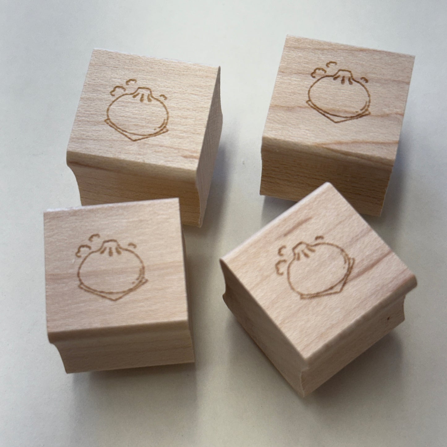 Steamed Bun Wooden Rubber Stamp · Paper Plant Co.