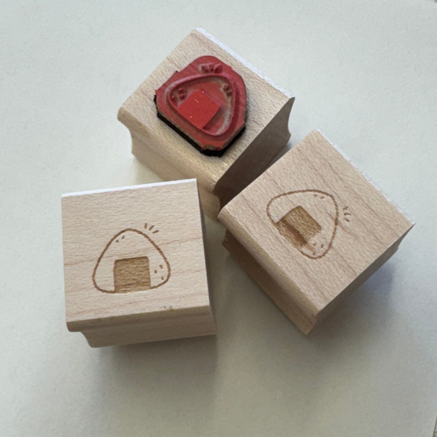 Onigiri Wooden Rubber Stamp · Paper Plant Co.