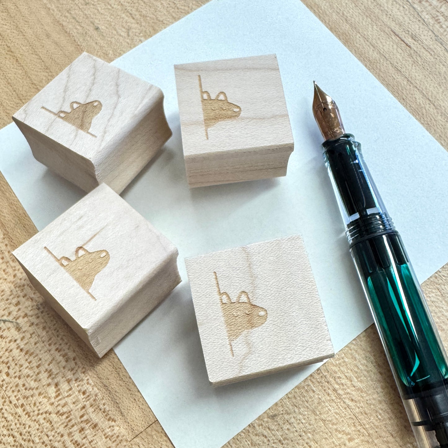 Sneaky Vincent Wooden Rubber Stamp · Paper Plant Co.