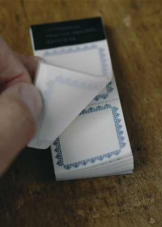 Letterpress Label Book · Blue / Classiky