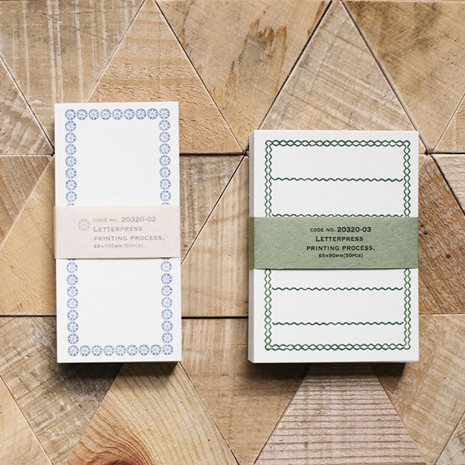 Dark Green Letterpress Memo Card · Classiky
