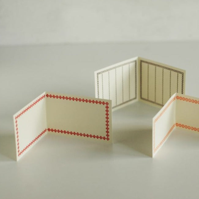 Letterpress Folded Memo Card · Red / Classiky
