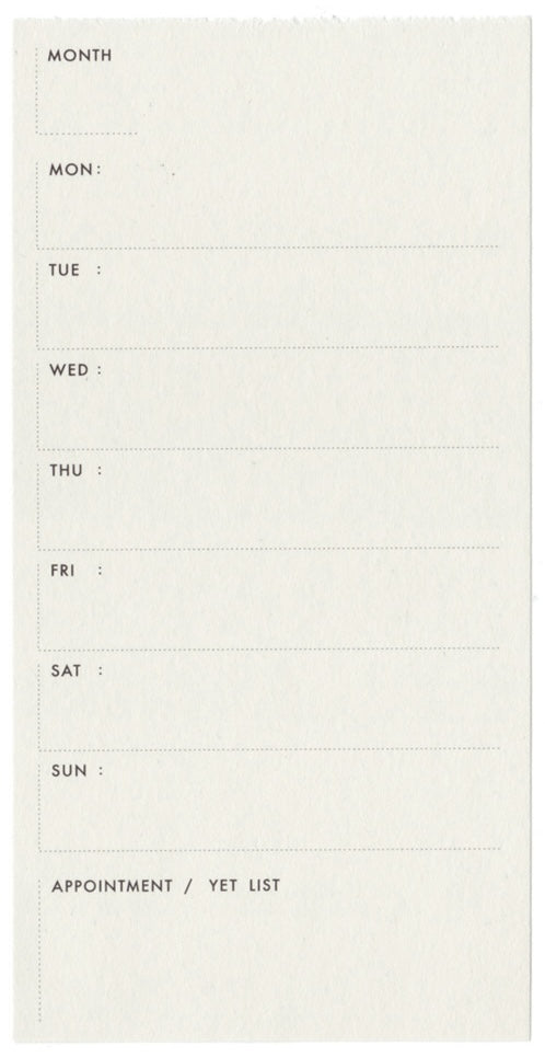 Weekly Note Pad · Classiky