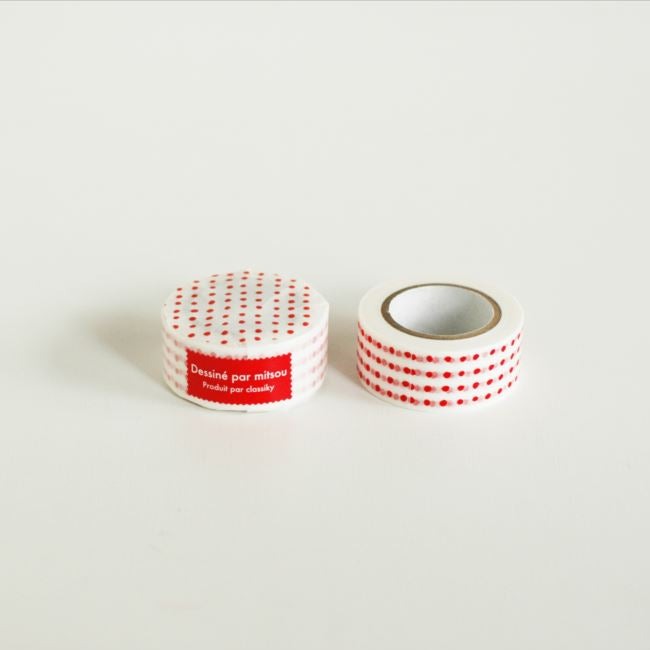 mitsou Masking Tape - Polka Dot · Red / Classiky