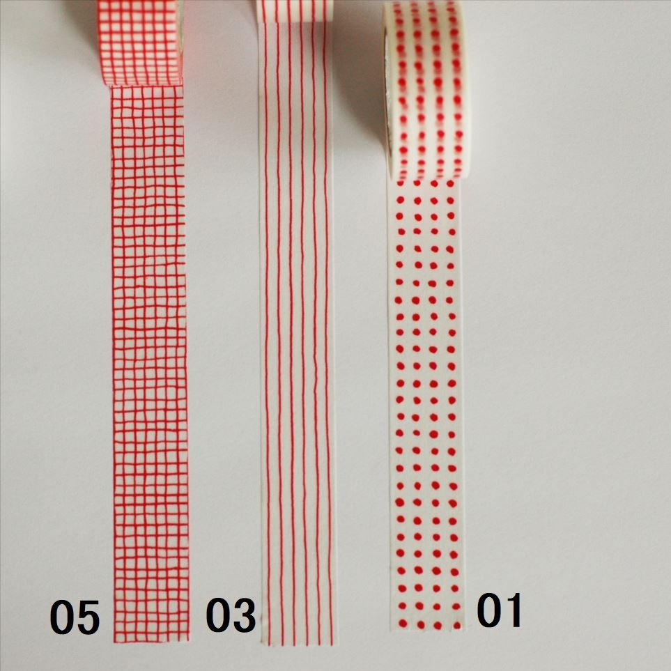 mitsou Masking Tape - Polka Dot · Red / Classiky
