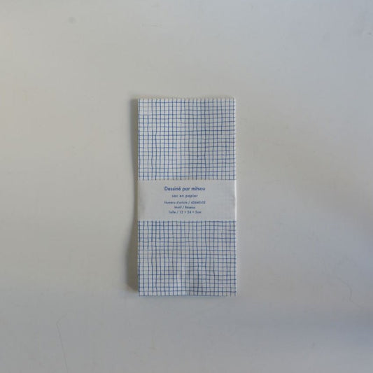 Blue Lattice mitsou Small Paper Bag · Classiky