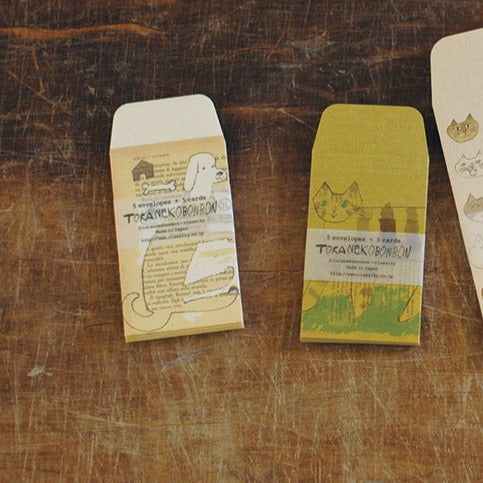 toranekobonbon Mini Envelope + Card Set · Set of 5 / Classiky