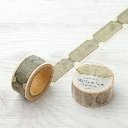 beige tan vintage washi tape label