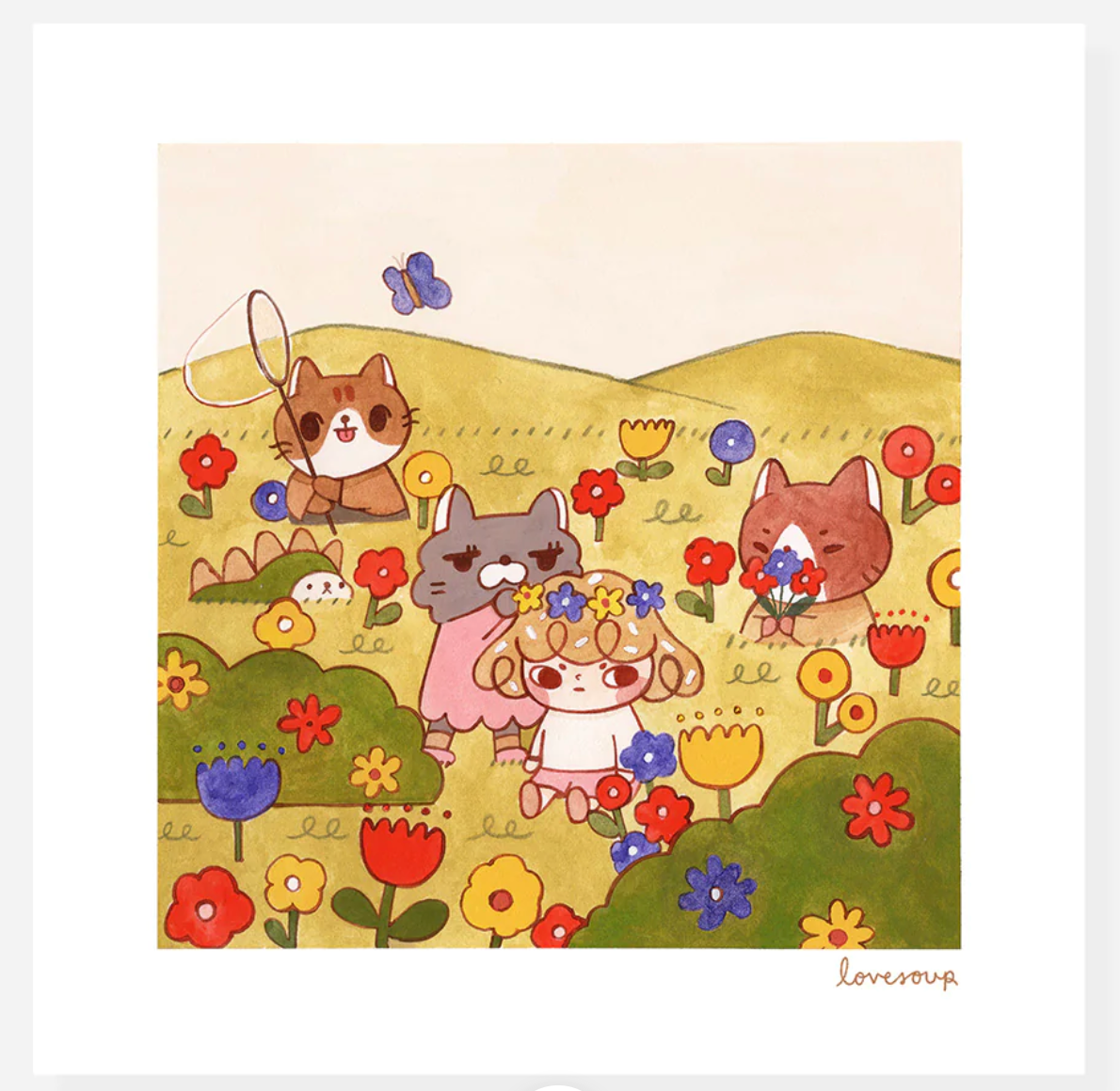 Flower Fields Lovesoup Art Print