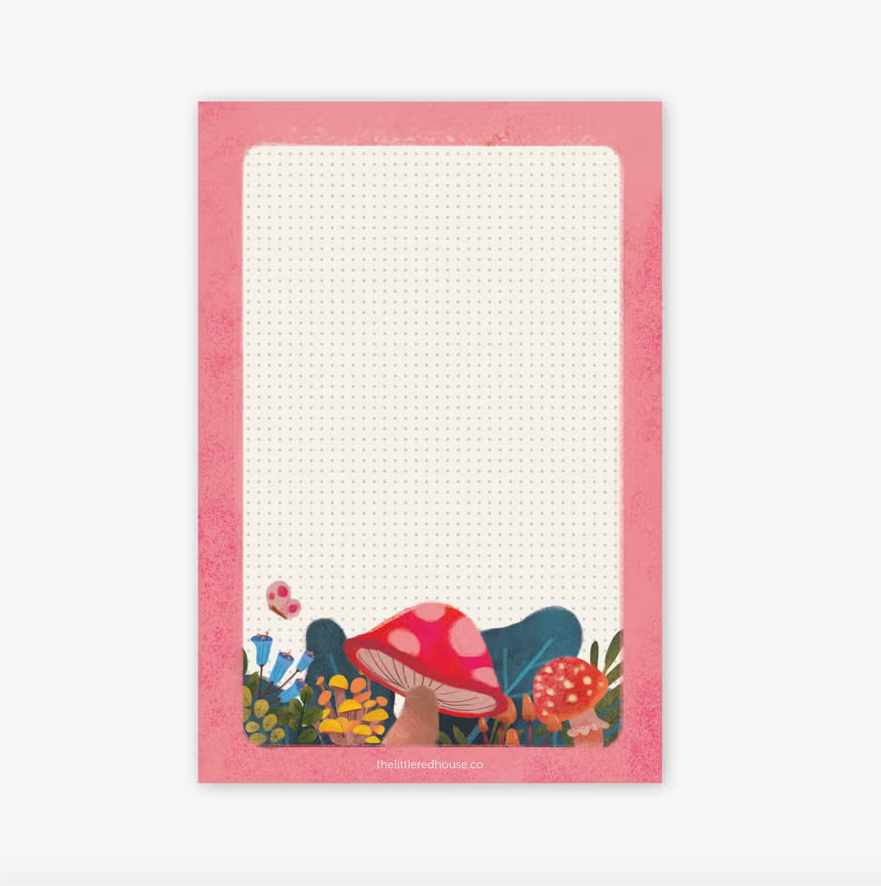 Mushroom Dot Grid Notepad / The Little Red House