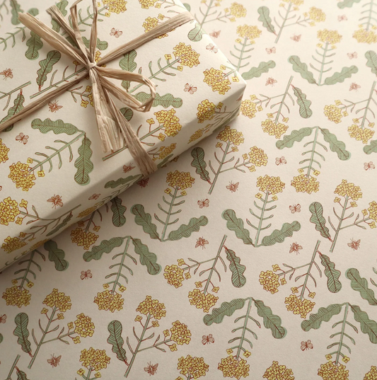 Nano Hana Blossom Pattern Wrapping Paper · Regaro Papiro