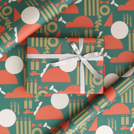 B2 Size Zukei Christmas Wrapping Paper · Regaro Papiro