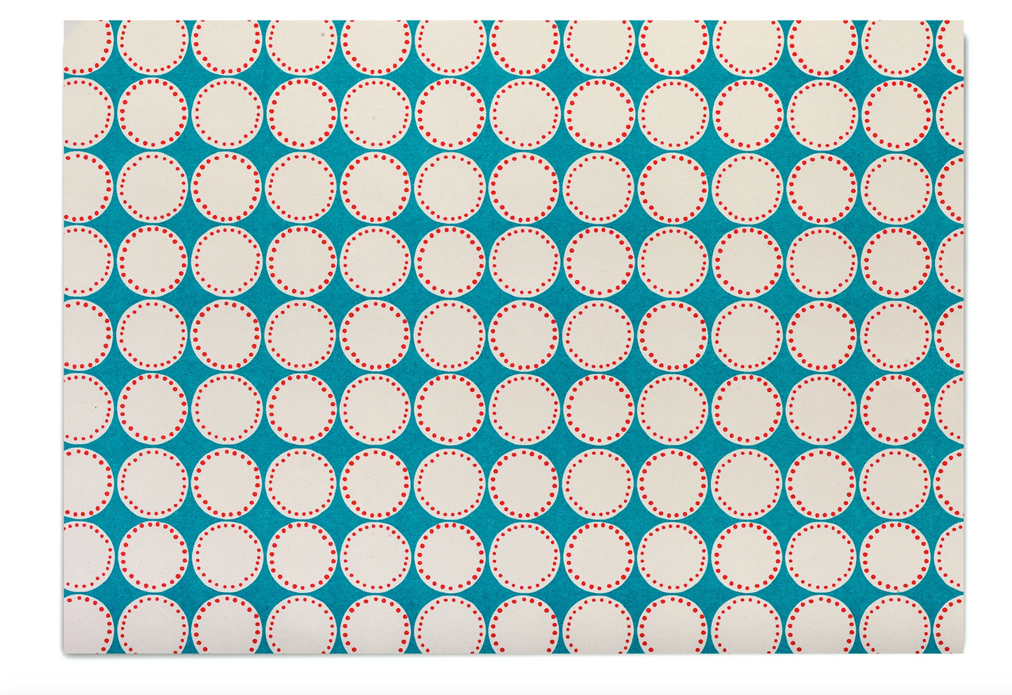 Green x Red Round Pattern Wrapping Kraft Paper · Regaro Papiro