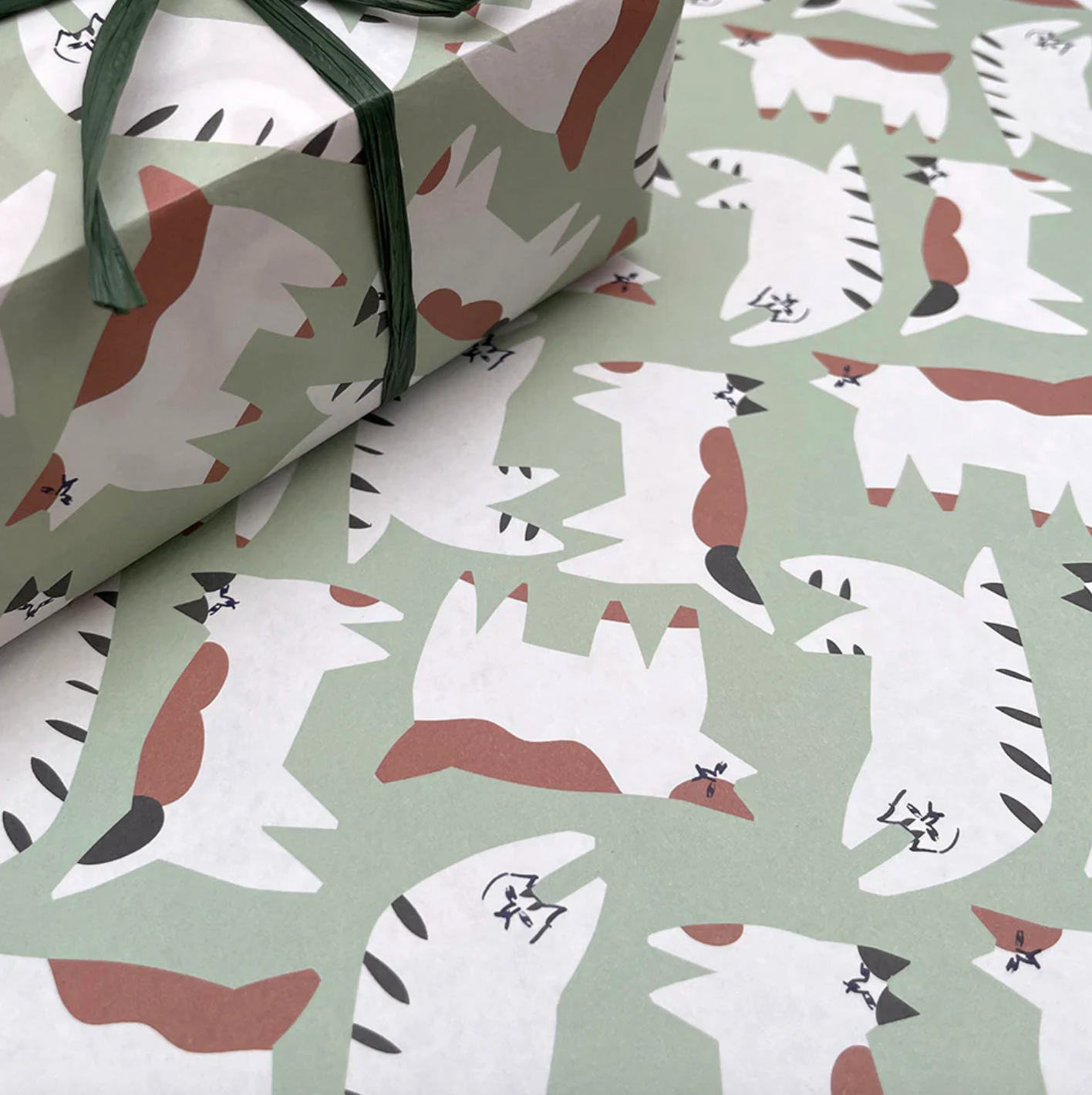 Mikeneko (cat) Wrapping Paper · Regaro Papiro