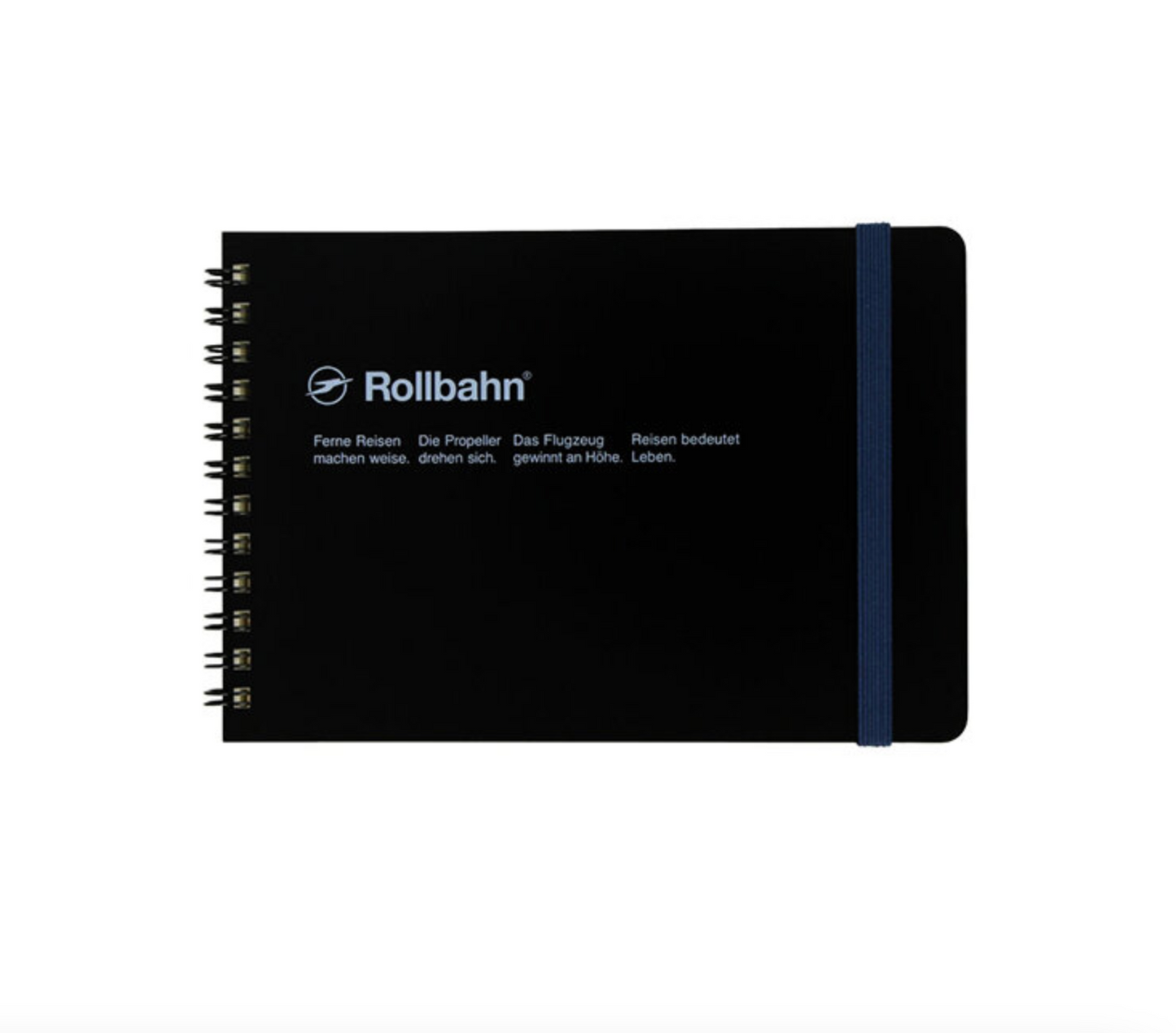Black · Rollbahn Horizontal Spiral Notebook