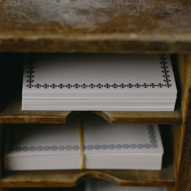 Brown Letterpress Memo Card · Classiky