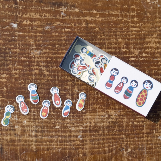Kokeshi DollMatchbox Stickers · Classiky