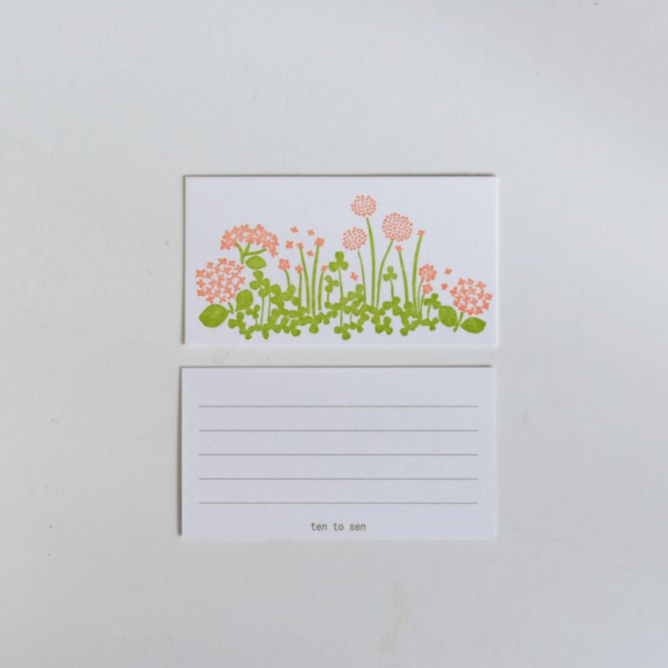 ten to sen Letterpress Card Set · Little Garden · Set of 20 / Classiky