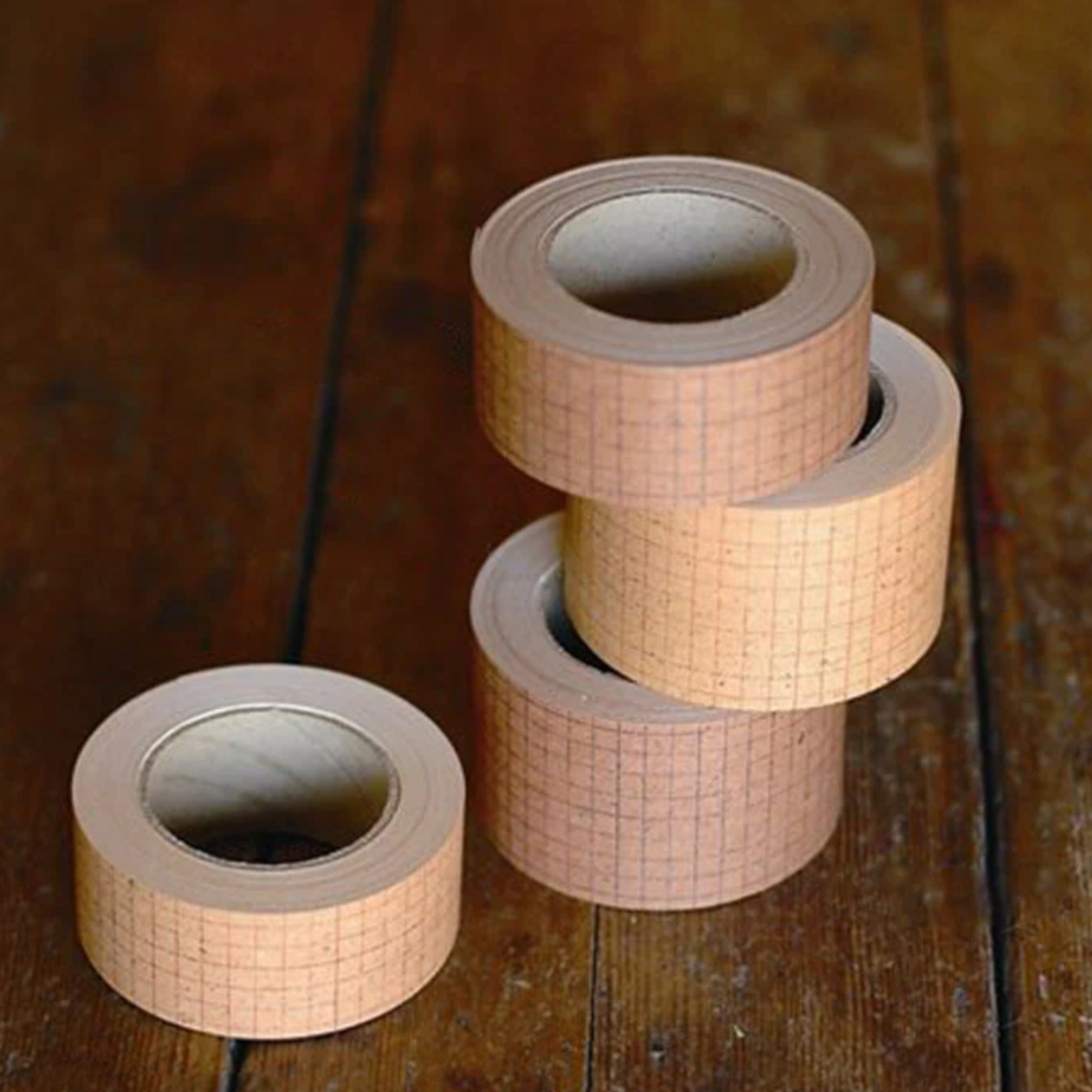 Grid 30mm Kraft Paper Tape / Red · Classiky
