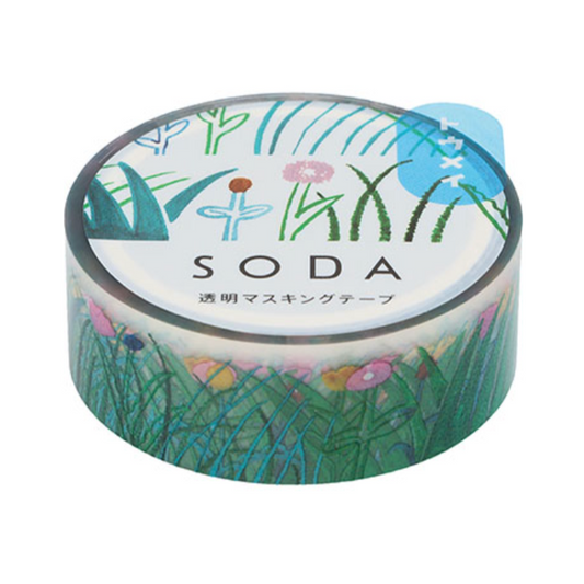 SODA Transparent Masking Tape 15mm / Grass · King Jim