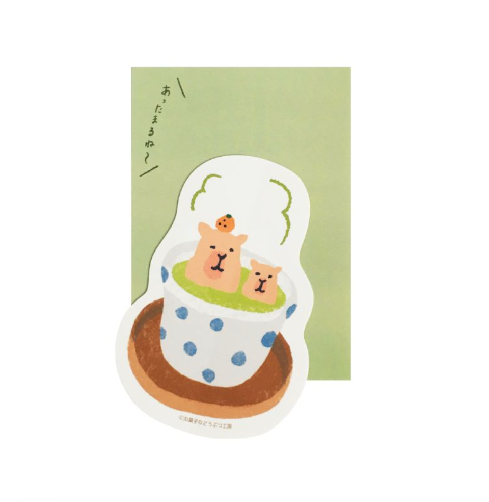 Capybara Tea Bath / Okashina Dobutsu Vinyl Sticker · Furukawashiko