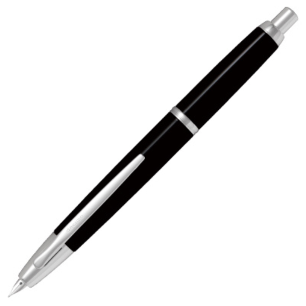 Black & Rhodium Trim Decimo Pilot Vanishing Point Fountain Pen