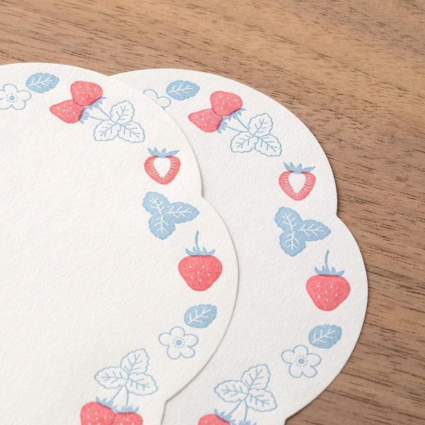 Strawberry Letterpress Die-Cut Letter Set · Midori